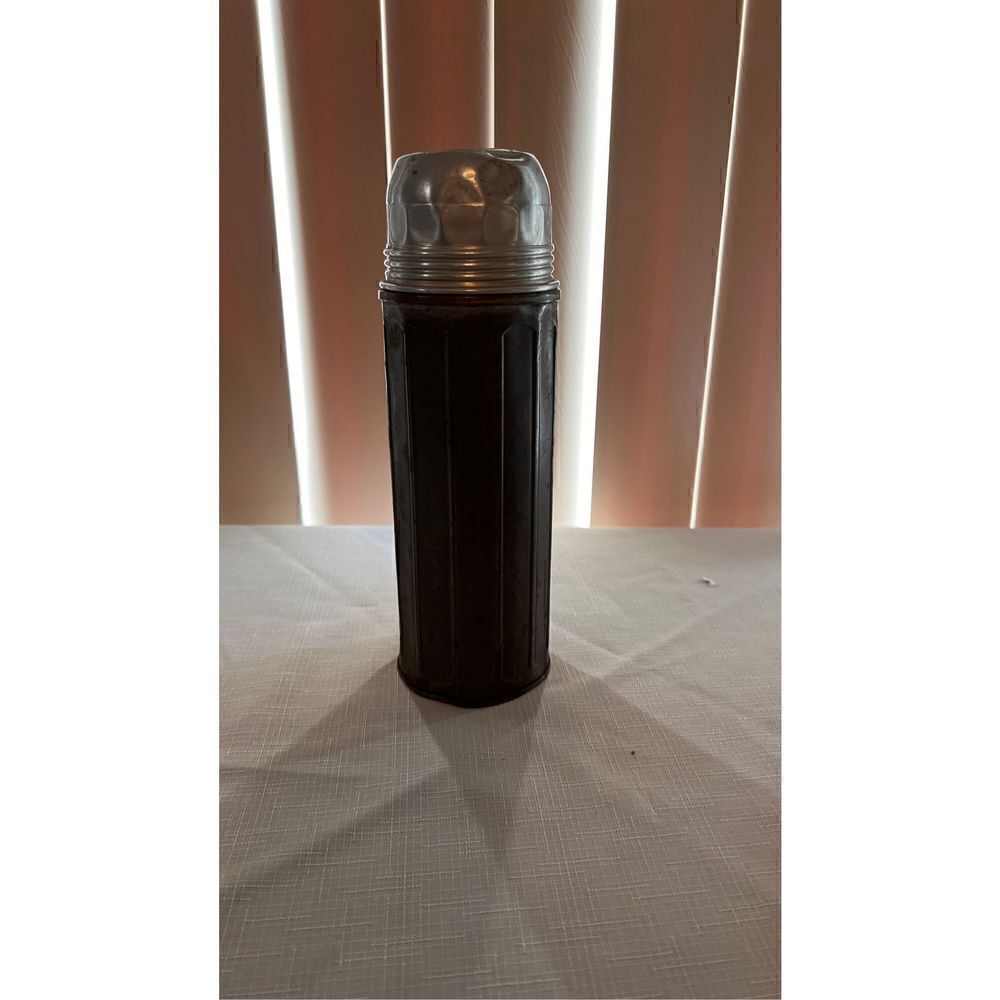 VINTAGE ALADDIN STEEL 1 PINT BOTTLE THERMOS AND CORK